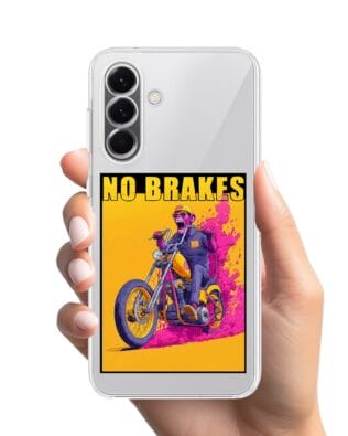 Etui do Samsung Galaxy A57 przeźroczyste, silikonowe Flexi, Bikers, Motocyklem przez świat