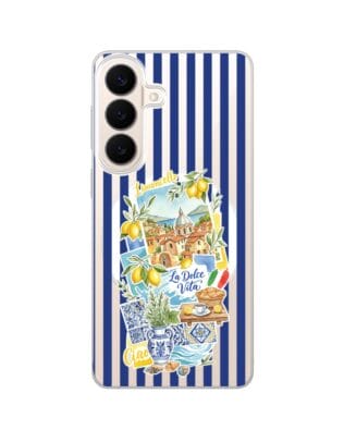 Etui do Samsung Galaxy S26 z MagSafe przeźroczyste, silikonowe Flexi, Italian Summer, Limoncello