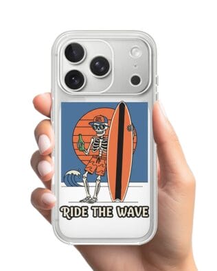 Etui do iPhone 17 Pro Max przeźroczyste, silikonowe Flexi, Summer Patterns, Ride the wave
