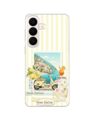 Etui do Samsung Galaxy S26 Plus z MagSafe przeźroczyste, silikonowe Flexi, Italian Summer, Ciao Italia