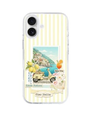 Etui do iPhone 17 z MagSafe przeźroczyste, silikonowe Flexi, Italian Summer, Ciao Italia