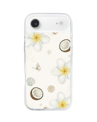 Etui do iPhone Air z MagSafe przeźroczyste, silikonowe Flexi, Summer Patterns, hawajskie kokosy