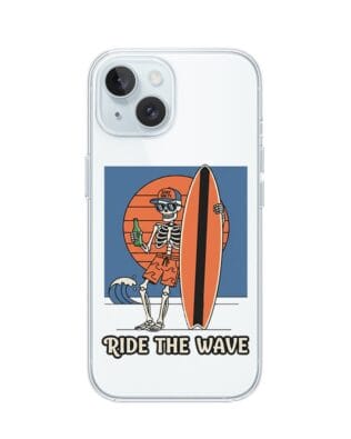 Etui do iPhone 15 Plus przeźroczyste, silikonowe Flexi, Summer Patterns, Ride the wave