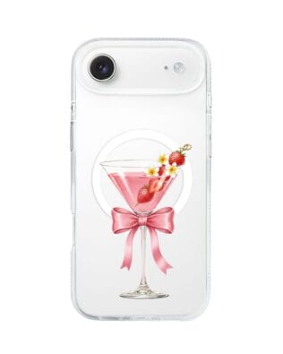 Etui do iPhone Air z MagSafe przeźroczyste, silikonowe Flexi, Paradise, Strawberry Martini