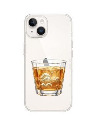 Etui do iPhone 14 Plus przeźroczyste, silikonowe Flexi, Paradise, Whiskey on the rocks