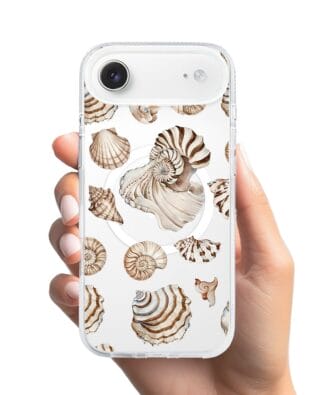 Etui do iPhone Air z MagSafe przeźroczyste, silikonowe Flexi, Summer Patterns, ozdobne muszle