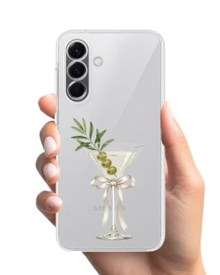 Etui do Samsung Galaxy A57 przeźroczyste, silikonowe Flexi, Paradise, Dry Martini