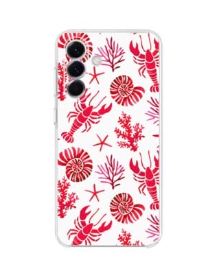 Etui do Samsung Galaxy A57 przeźroczyste, silikonowe Flexi, krab, muszle