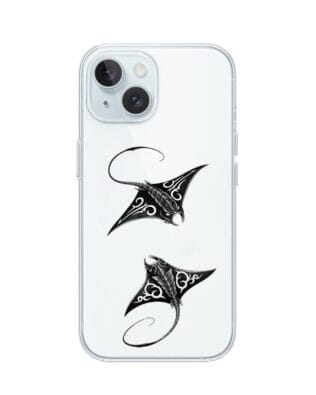 Etui do iPhone 15 Plus przeźroczyste, silikonowe Flexi, Summer Patterns, diabeł morski