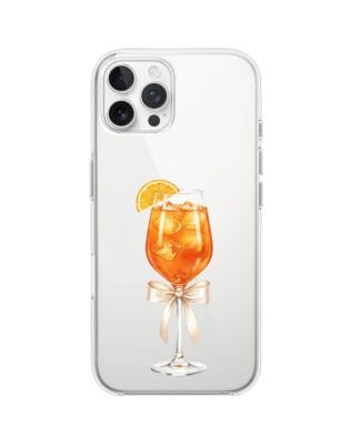 Etui do iPhone 12 Pro Max przeźroczyste, silikonowe Flexi, Paradise, Aperol Spritz