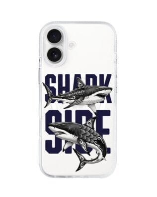Etui do iPhone 17 z MagSafe przeźroczyste, silikonowe Flexi, Summer Patterns, Shark side