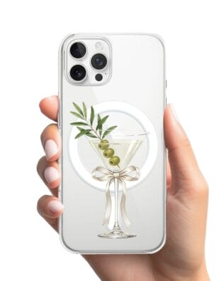 Etui do iPhone 12 Pro Max z MagSafe przeźroczyste, silikonowe Flexi, Paradise, Dry Martini