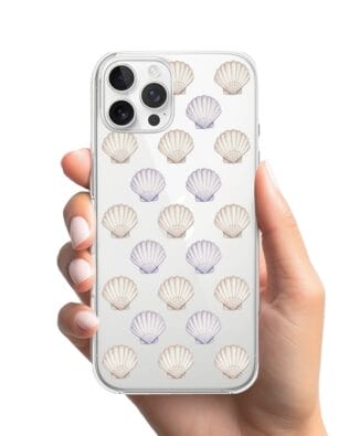 Etui do iPhone 12 Pro Max przeźroczyste, silikonowe Flexi, Summer Patterns, pastelowe muszelki