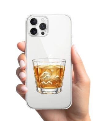 Etui do iPhone 12 Pro Max przeźroczyste, silikonowe Flexi, Paradise, Whiskey on the rocks