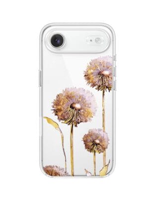 Etui do iPhone Air przeźroczyste, silikonowe Flexi, Kwiaty, fioletowe dmuchawce