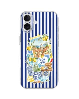 Etui do iPhone 16 przeźroczyste, silikonowe Flexi, Italian Summer, Limoncello