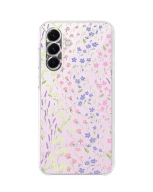 Etui do Samsung Galaxy A57 przeźroczyste, silikonowe Flexi, kwiaty polne