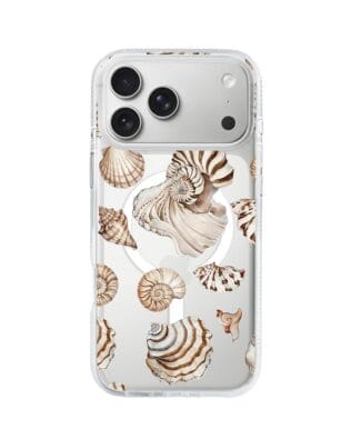 Etui do iPhone 17 Pro z MagSafe przeźroczyste, silikonowe Flexi, Summer Patterns, ozdobne muszle
