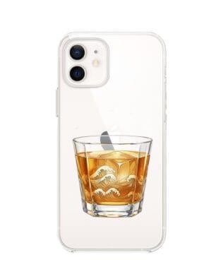 Etui do iPhone 12 Mini przeźroczyste, silikonowe Flexi, Paradise, Whiskey on the rocks