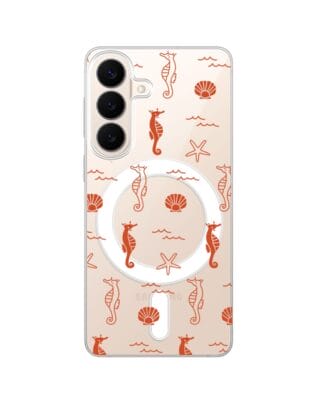 Etui do Samsung Galaxy S26 z MagSafe przeźroczyste, silikonowe Flexi, wakacyjne wzory