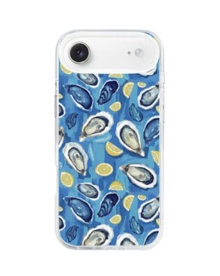 Etui do iPhone Air z MagSafe przeźroczyste, silikonowe Flexi, Summer Patterns, ostrygi z cytrynką