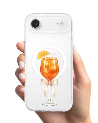 Etui do iPhone Air z MagSafe przeźroczyste, silikonowe Flexi, Paradise, Aperol Spritz
