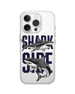 Etui do iPhone 16 Pro Max z MagSafe przeźroczyste, silikonowe Flexi, Summer Patterns, Shark side