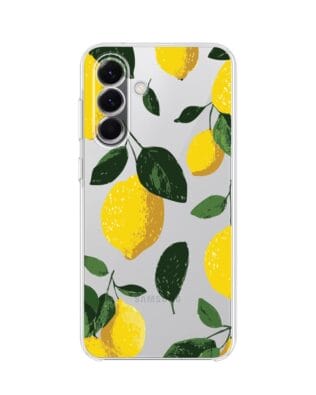 Etui do Samsung Galaxy A57 przeźroczyste, silikonowe Flexi, Italian Summer, Cytrynowe