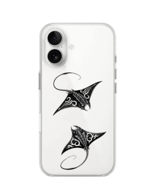 Etui do iPhone 16 Plus przeźroczyste, silikonowe Flexi, Summer Patterns, diabeł morski