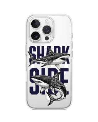 Etui do iPhone 13 Pro Max z MagSafe przeźroczyste, silikonowe Flexi, Summer Patterns, Shark side