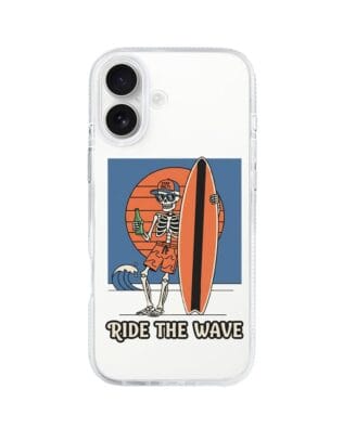 Etui do iPhone 16 z MagSafe przeźroczyste, silikonowe Flexi, Summer Patterns, Ride the wave
