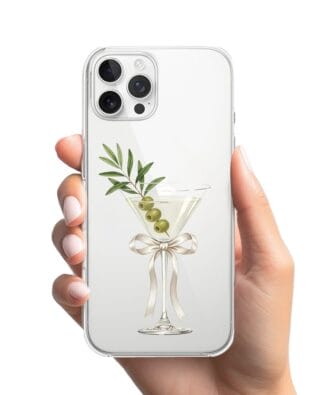 Etui do iPhone 12 Pro Max przeźroczyste, silikonowe Flexi, Paradise, Dry Martini