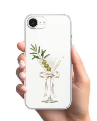 Etui do iPhone 17e przeźroczyste, silikonowe Flexi, Paradise, Dry Martini