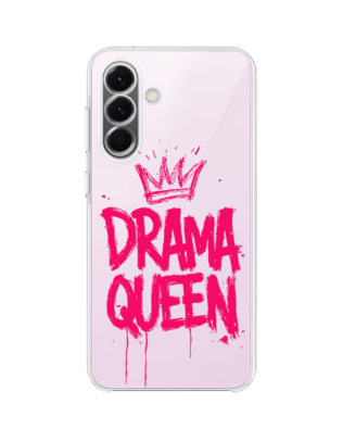 Etui do Samsung Galaxy A57 przeźroczyste, silikonowe Flexi, Positive Vibes, Drama Queen