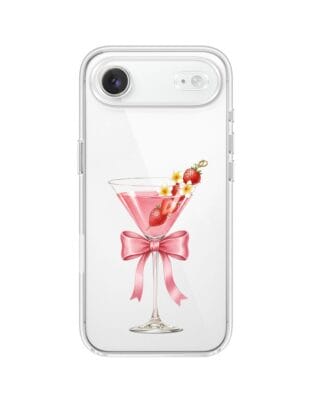 Etui do iPhone Air przeźroczyste, silikonowe Flexi, Paradise, Strawberry Martini