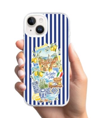 Etui do iPhone 14 z MagSafe przeźroczyste, silikonowe Flexi, Italian Summer, Limoncello