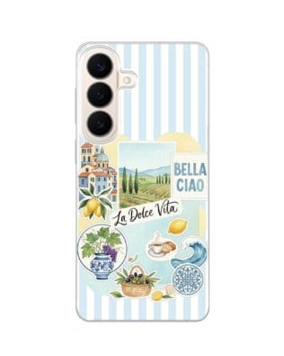 Etui do Samsung Galaxy S26 z MagSafe przeźroczyste, silikonowe Flexi, Italian Summer, La Dolce Vita
