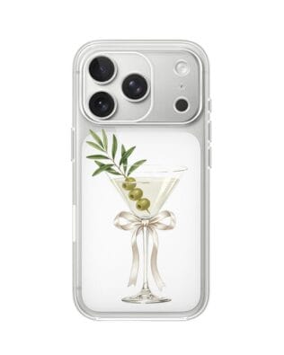 Etui do iPhone 17 Pro Max przeźroczyste, silikonowe Flexi, Paradise, Dry Martini