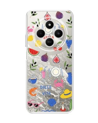 Etui do Xiaomi POCO C75 przeźroczyste, silikonowe Flexi, Italian Summer, kolorowe wakacje