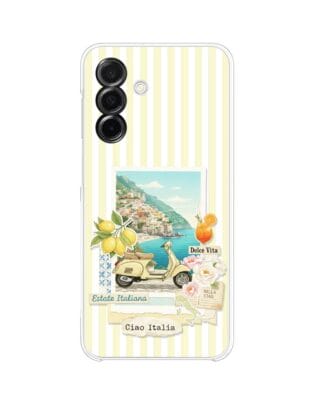 Etui do Samsung Galaxy A26 5G przeźroczyste, silikonowe Flexi, Italian Summer, Ciao Italia