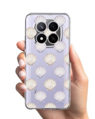 Etui do Xiaomi Redmi Note 14 Pro 4G przeźroczyste, silikonowe Flexi, Summer Patterns, pastelowe muszelki