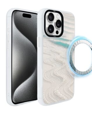Etui do iPhone 15 Pro IBIZU DropGuard Matt z MagSafe, Amalfi, Koralowa plaża