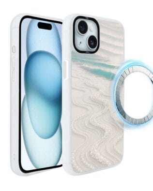 Etui do iPhone 15 Plus IBIZU DropGuard Matt z MagSafe, Amalfi, Koralowa plaża