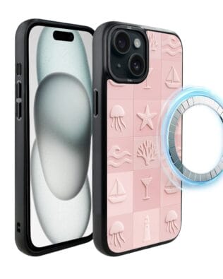 Etui do iPhone 15 Plus IBIZU DropGuard Matt z MagSafe, Amalfi, Koralowy klub