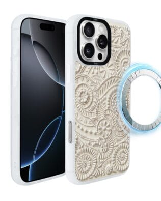 Etui do iPhone 16 Pro Max IBIZU DropGuard Matt z MagSafe, Amalfi, Piaszczysty ornament