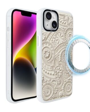 Etui do iPhone 14 Plus IBIZU DropGuard Matt z MagSafe, Amalfi, Piaszczysty ornament