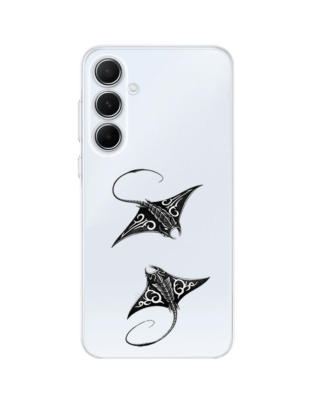 Etui do Samsung Galaxy A55 5G przeźroczyste, silikonowe Flexi, Summer Patterns, diabeł morski