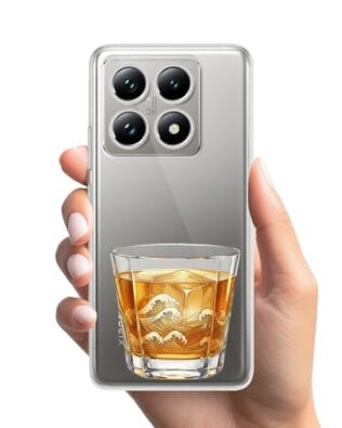 Etui do Xiaomi 14T przeźroczyste, silikonowe Flexi, Paradise, Whiskey on the rocks