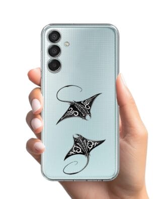 Etui do Samsung Galaxy M15 5G przeźroczyste, silikonowe Flexi, Summer Patterns, diabeł morski