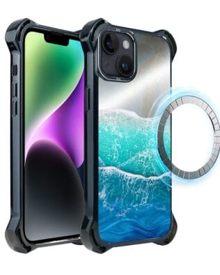 Etui do iPhone 14 Plus IBIZU DropGuard Ultra z MagSafe, Reflect, Szafirowy ocean